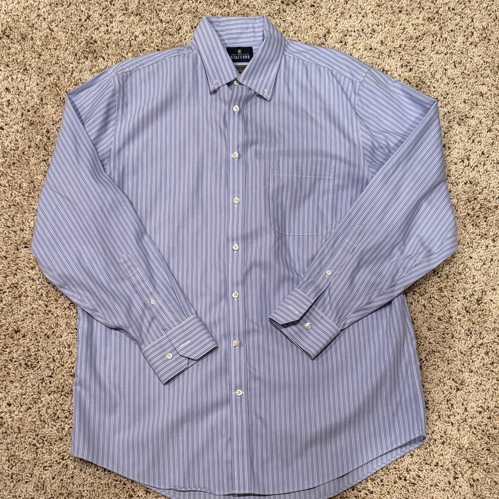 Men’s Stafford button down dress shirt.